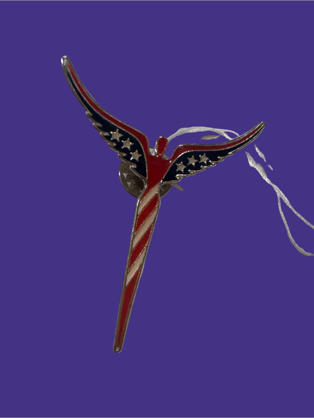 Patriotic Red and Blue Bird Pin - Charming Enamel Bird Accessory